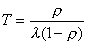 Equation describing the relationship between average delay and occupancy